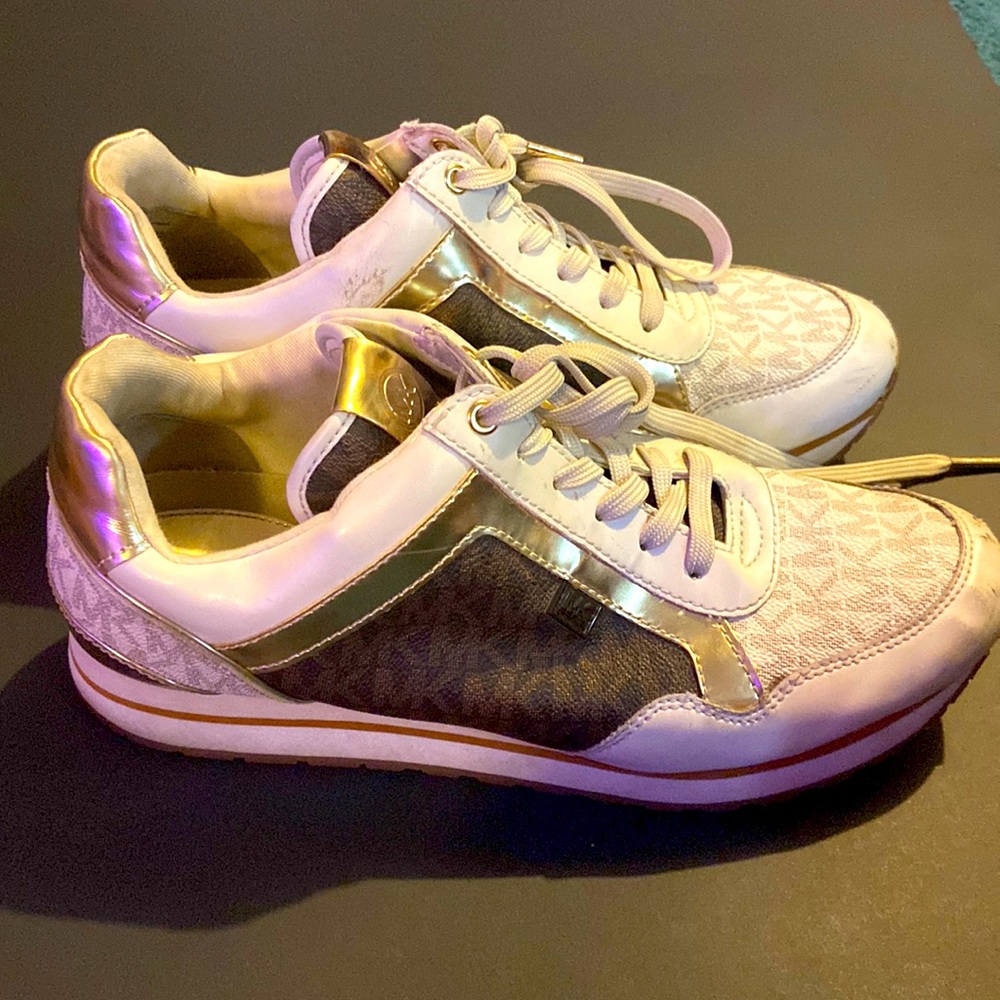 Michael Kors Wilma Two-Tone Logo Trainer Sneakers